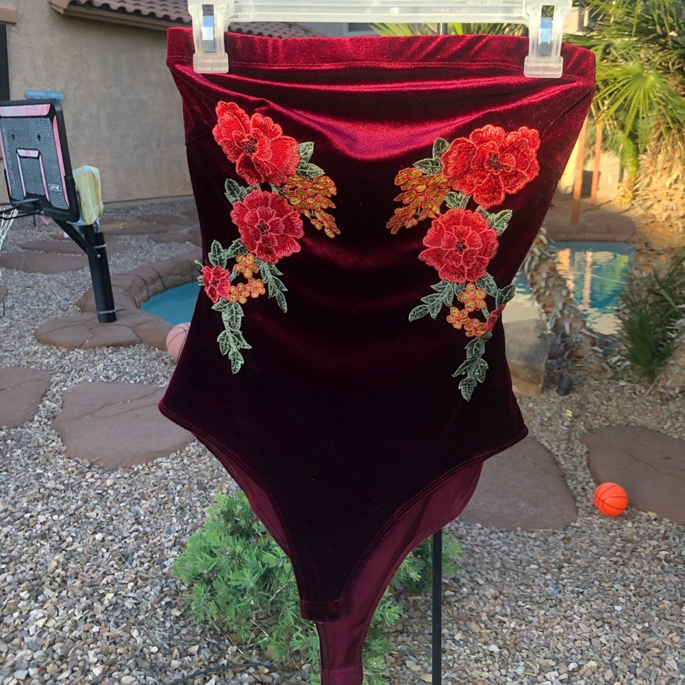 Forever 21 velvet bodysuit